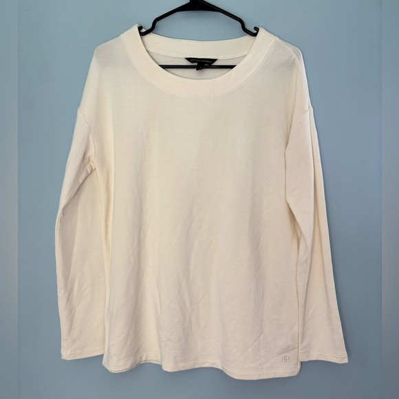 Banana Republic Womens Relaxed Fit Crewneck Long Sleeve Top Size Small Soft - Picture 1 of 4